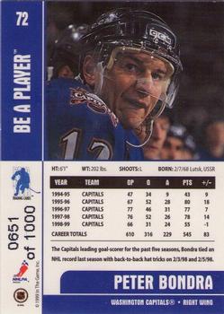 1999-00 Be a Player Memorabilia - Silver #72 Peter Bondra Back