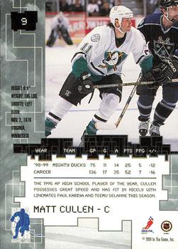 1999-00 Be a Player Millennium Signature Series - Anaheim National Emerald #9 Matt Cullen Back
