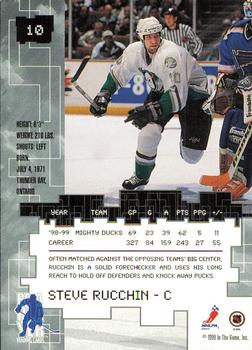1999-00 Be a Player Millennium Signature Series - Anaheim National Emerald #10 Steve Rucchin Back