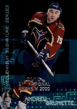 1999-00 Be a Player Millennium Signature Series - Anaheim National Emerald #15 Andrew Brunette Front