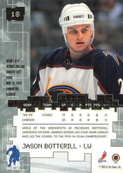 1999-00 Be a Player Millennium Signature Series - Anaheim National Emerald #18 Jason Botterill Back