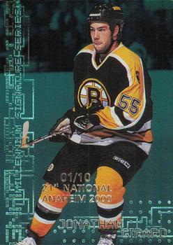 1999-00 Be a Player Millennium Signature Series - Anaheim National Emerald #28 Jonathan Girard Front