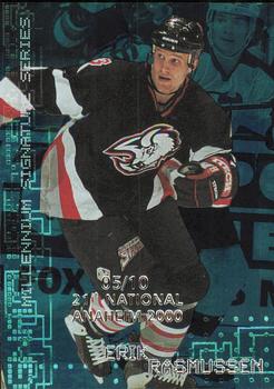 1999-00 Be a Player Millennium Signature Series - Anaheim National Emerald #31 Erik Rasmussen Front