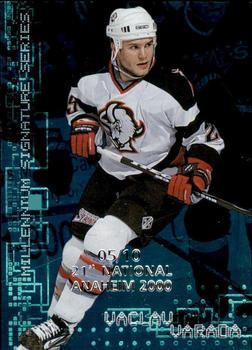 1999-00 Be a Player Millennium Signature Series - Anaheim National Emerald #34 Vaclav Varada Front