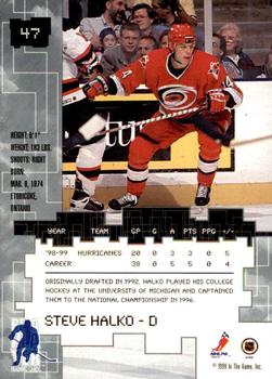 1999-00 Be a Player Millennium Signature Series - Anaheim National Emerald #47 Steve Halko Back