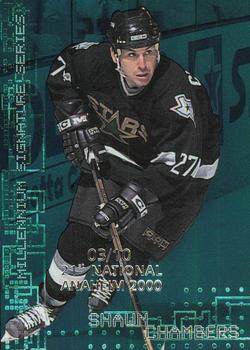 1999-00 Be a Player Millennium Signature Series - Anaheim National Emerald #83 Shawn Chambers Front