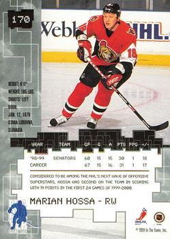 1999-00 Be a Player Millennium Signature Series - Anaheim National Emerald #170 Marian Hossa Back