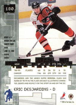1999-00 Be a Player Millennium Signature Series - Anaheim National Emerald #180 Eric Desjardins Back