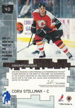 1999-00 Be a Player Millennium Signature Series - Autographs #43 Cory Stillman Back