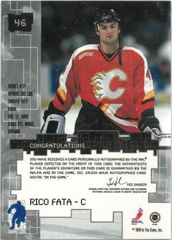 1999-00 Be a Player Millennium Signature Series - Autographs #46 Rico Fata Back