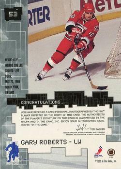 1999-00 Be a Player Millennium Signature Series - Autographs #53 Gary Roberts Back