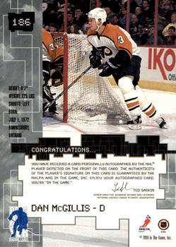 1999-00 Be a Player Millennium Signature Series - Autographs #186 Dan McGillis Back