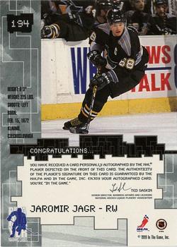 1999-00 Be a Player Millennium Signature Series - Autographs #194 Jaromir Jagr Back