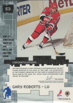 1999-00 Be a Player Millennium Signature Series - Autographs Gold #53 Gary Roberts Back