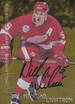 1999-00 Be a Player Millennium Signature Series - Autographs Gold #87 Nicklas Lidstrom Front