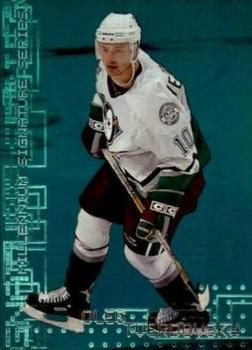 1999-00 Be a Player Millennium Signature Series - Emerald #3 Oleg Tverdovsky Front