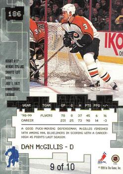 1999-00 Be a Player Millennium Signature Series - Emerald #186 Dan McGillis Back
