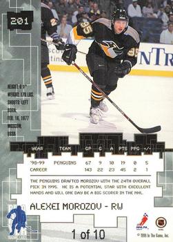 1999-00 Be a Player Millennium Signature Series - Emerald #201 Alexei Morozov Back