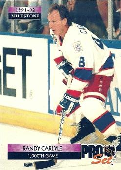 1992-93 Pro Set #265 Randy Carlyle Front