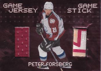 1999-00 Be a Player Millennium Signature Series - Jersey and Stick #JS-20 Peter Forsberg Front