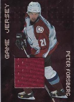 1999-00 Be a Player Millennium Signature Series - Jerseys #J-20 Peter Forsberg Front
