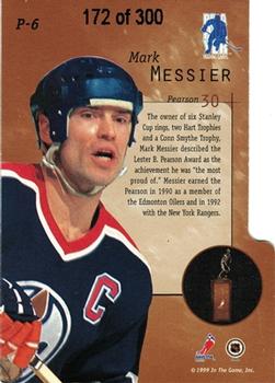 1999-00 Be a Player Millennium Signature Series - Pearson #P-6 Mark Messier Back