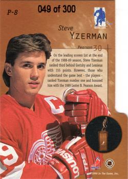 1999-00 Be a Player Millennium Signature Series - Pearson #P-8 Steve Yzerman Back