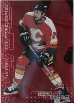 1999-00 Be a Player Millennium Signature Series - Ruby #42 Rene Corbet Front