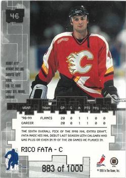 1999-00 Be a Player Millennium Signature Series - Ruby #46 Rico Fata Back
