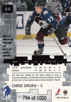 1999-00 Be a Player Millennium Signature Series - Ruby #69 Chris Drury Back