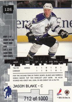 1999-00 Be a Player Millennium Signature Series - Ruby #126 Jason Blake Back
