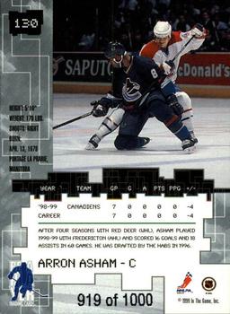 1999-00 Be a Player Millennium Signature Series - Ruby #130 Arron Asham Back