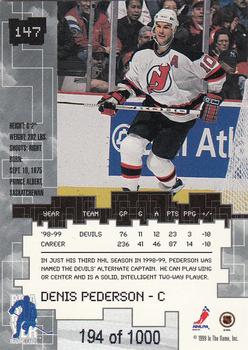 1999-00 Be a Player Millennium Signature Series - Ruby #147 Denis Pederson Back