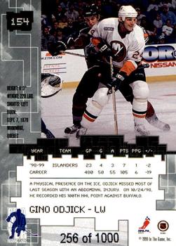 1999-00 Be a Player Millennium Signature Series - Ruby #154 Gino Odjick Back