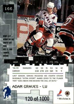 1999-00 Be a Player Millennium Signature Series - Ruby #166 Adam Graves Back