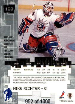 1999-00 Be a Player Millennium Signature Series - Ruby #168 Mike Richter Back