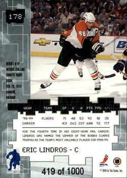 1999-00 Be a Player Millennium Signature Series - Ruby #178 Eric Lindros Back