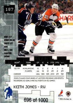 1999-00 Be a Player Millennium Signature Series - Ruby #187 Keith Jones Back