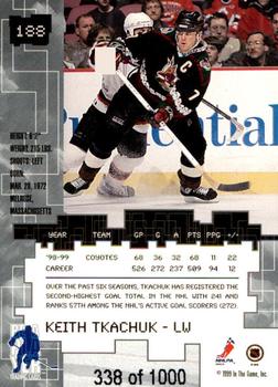 1999-00 Be a Player Millennium Signature Series - Ruby #188 Keith Tkachuk Back