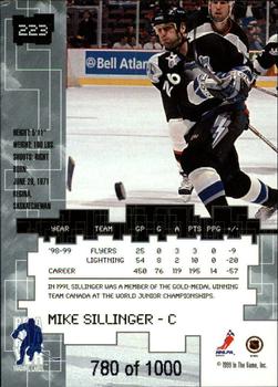 1999-00 Be a Player Millennium Signature Series - Ruby #223 Mike Sillinger Back