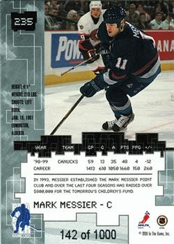 1999-00 Be a Player Millennium Signature Series - Ruby #235 Mark Messier Back