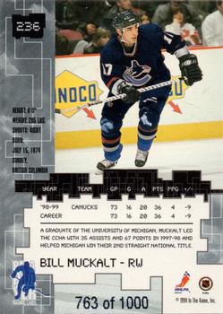 1999-00 Be a Player Millennium Signature Series - Ruby #236 Bill Muckalt Back