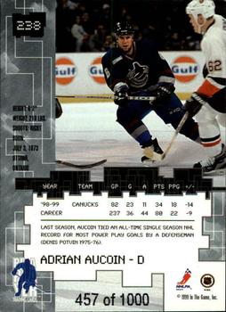 1999-00 Be a Player Millennium Signature Series - Ruby #238 Adrian Aucoin Back