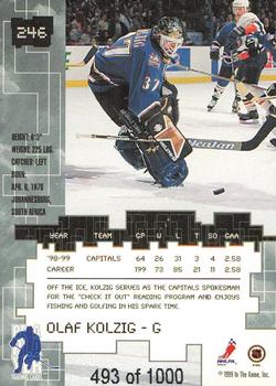 1999-00 Be a Player Millennium Signature Series - Ruby #246 Olaf Kolzig Back
