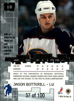 1999-00 Be a Player Millennium Signature Series - Sapphire #18 Jason Botterill Back