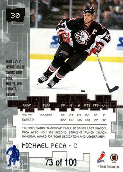 1999-00 Be a Player Millennium Signature Series - Sapphire #30 Michael Peca Back