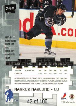  2001-02 SPx #66 Markus Naslund NM-MT Vancouver Canucks