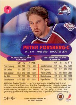 1999-00 O-Pee-Chee - All-Topps #AT11 Peter Forsberg Back