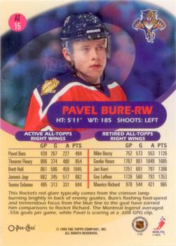 1999-00 O-Pee-Chee - All-Topps #AT15 Pavel Bure Back