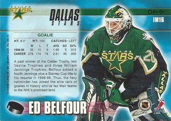 1999-00 O-Pee-Chee - Ice Masters #IM16 Ed Belfour Back